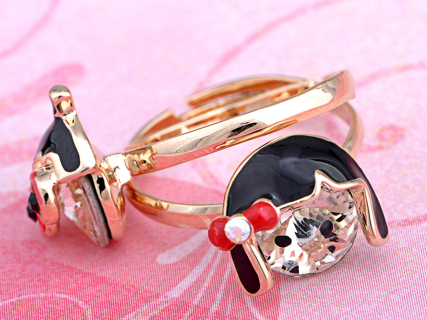 Two Piece Geeky Nerdy Love Couple Ring Pair