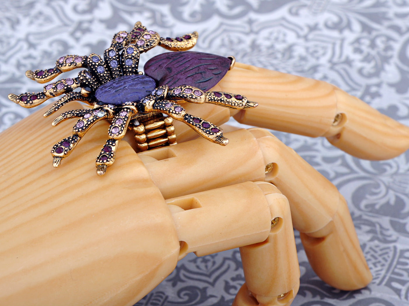 Purple Heart Spider Tarantula Ring