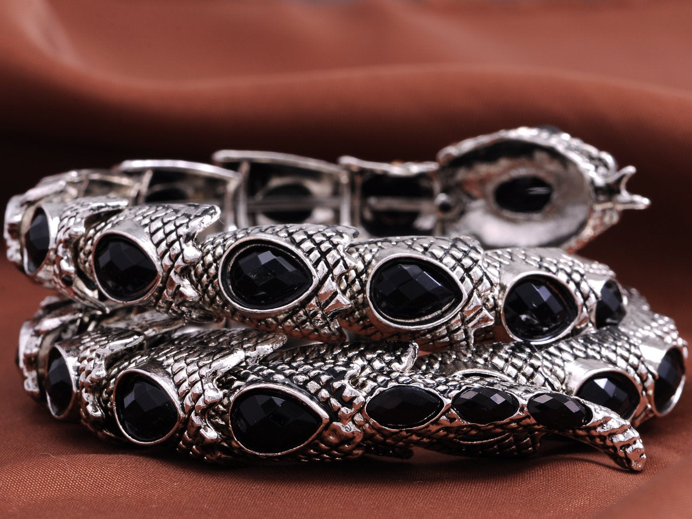 Egyptian Snake Stretchable Cuff Wrap Bracelet