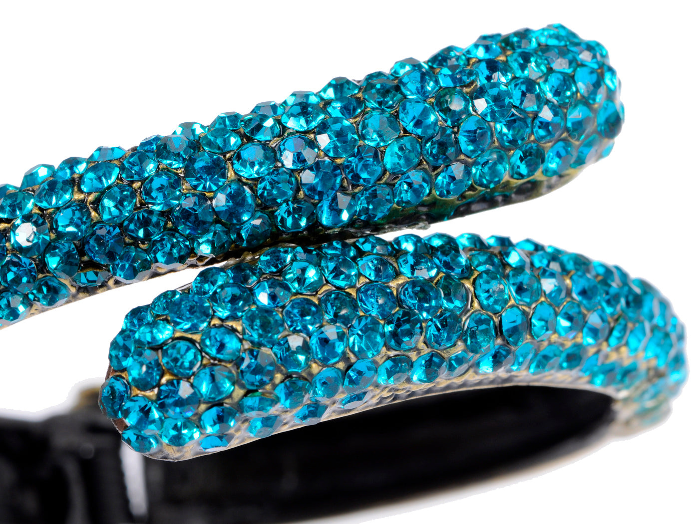 Antique Blue Zircon Statement Cuff Bracelet Bangle