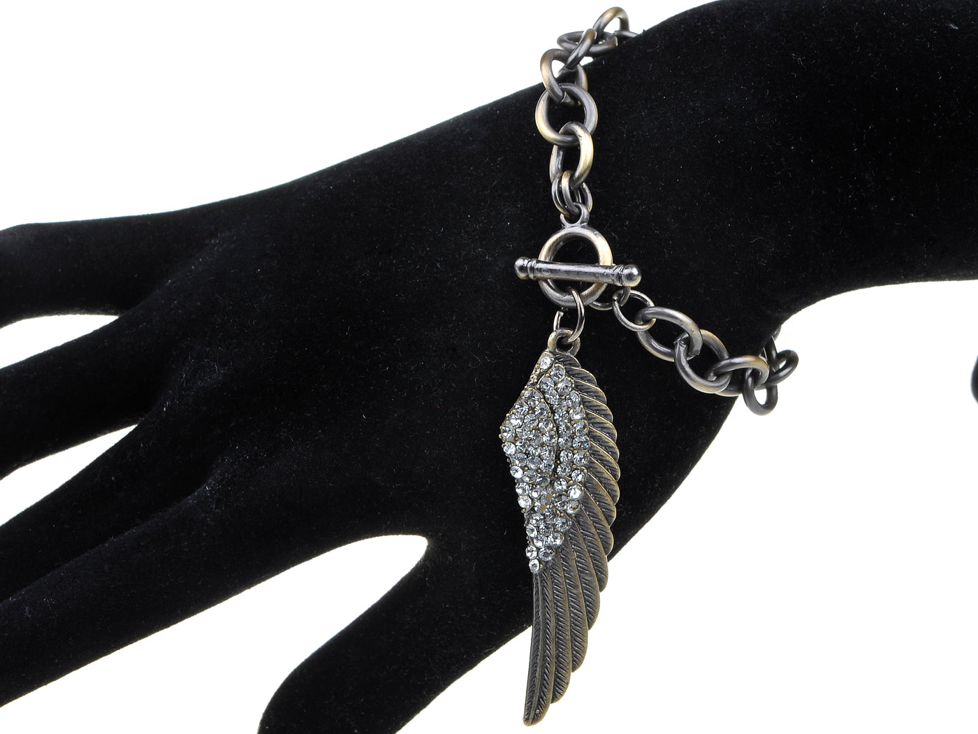 Vintage Gold Chain Feather Bird Wing Bracelet