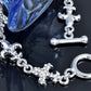 Dainty Princess Fleur De Lis Symbol Toggle Bracelet