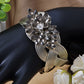 Vintage Braid Design Flower Petals Bracelet Cuff