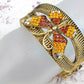 Topaz Butterfly Bracelet Bangle Cuff