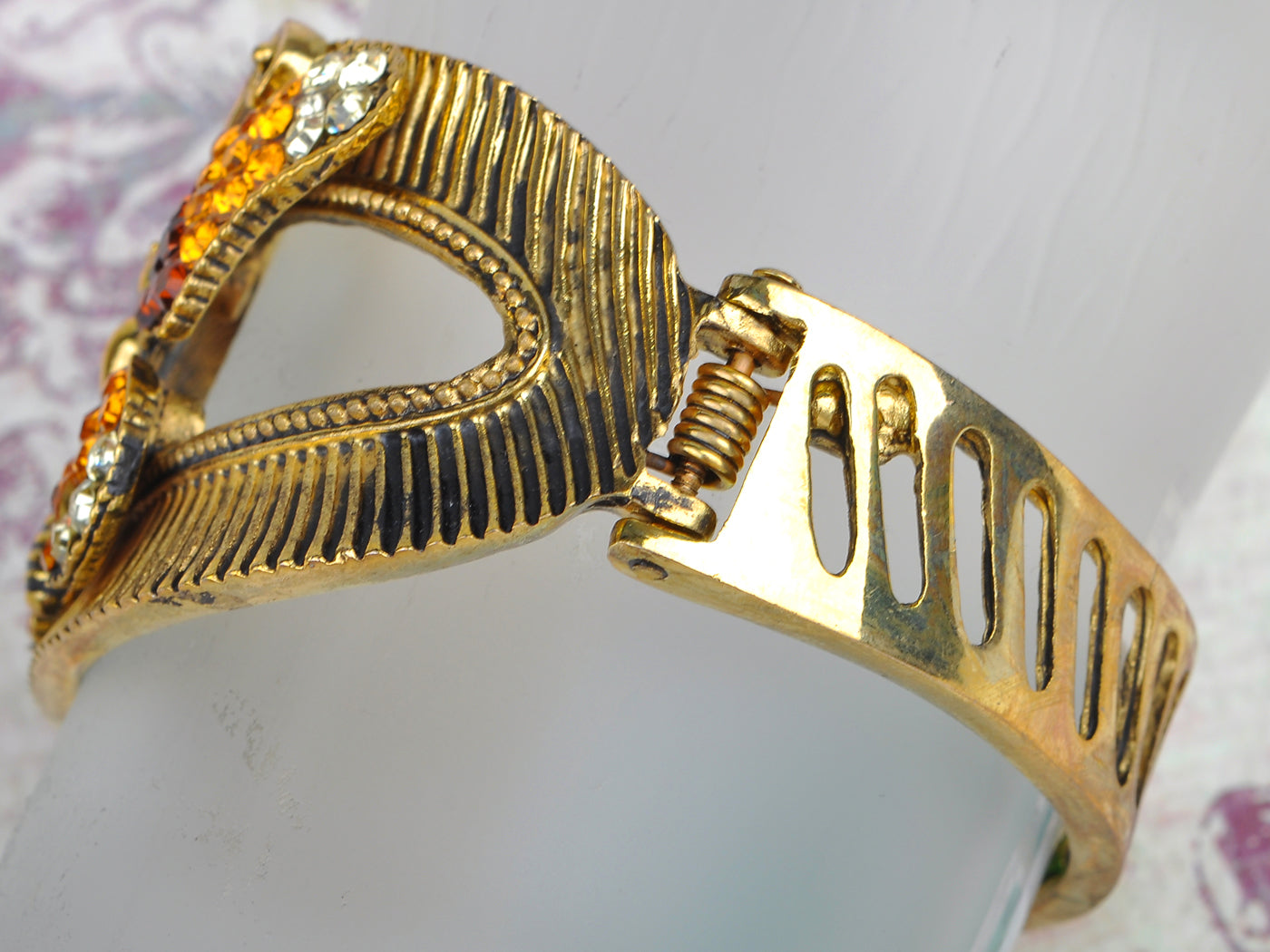 Topaz Butterfly Bracelet Bangle Cuff