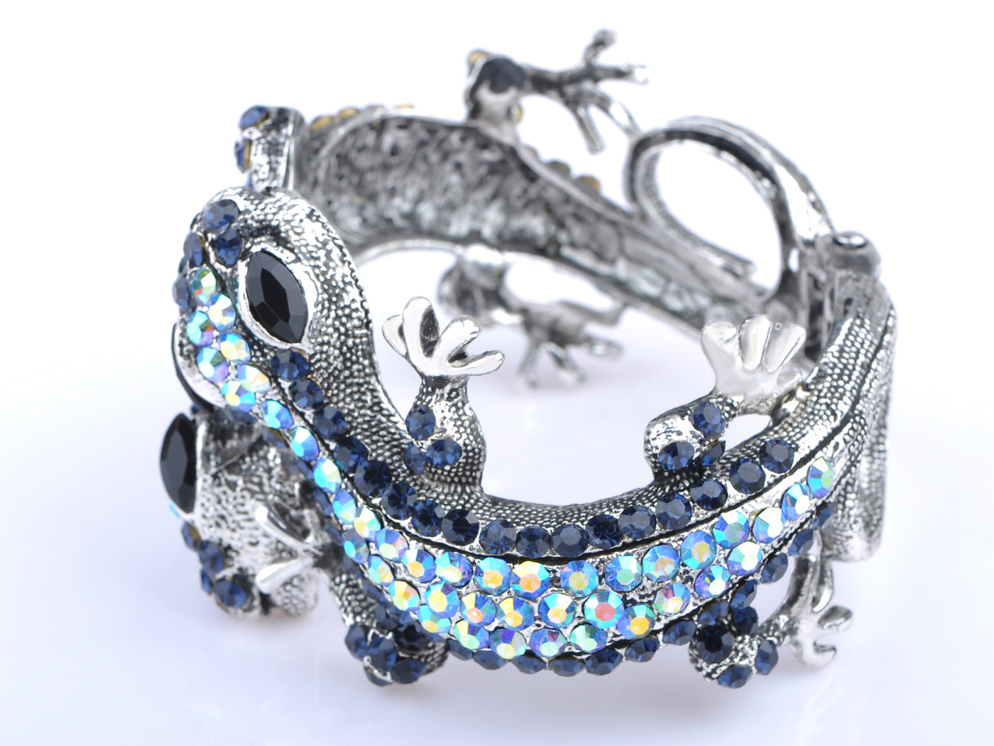 Multi Colored Lizard Gecko Salamander Bracelet Bangle Cuff