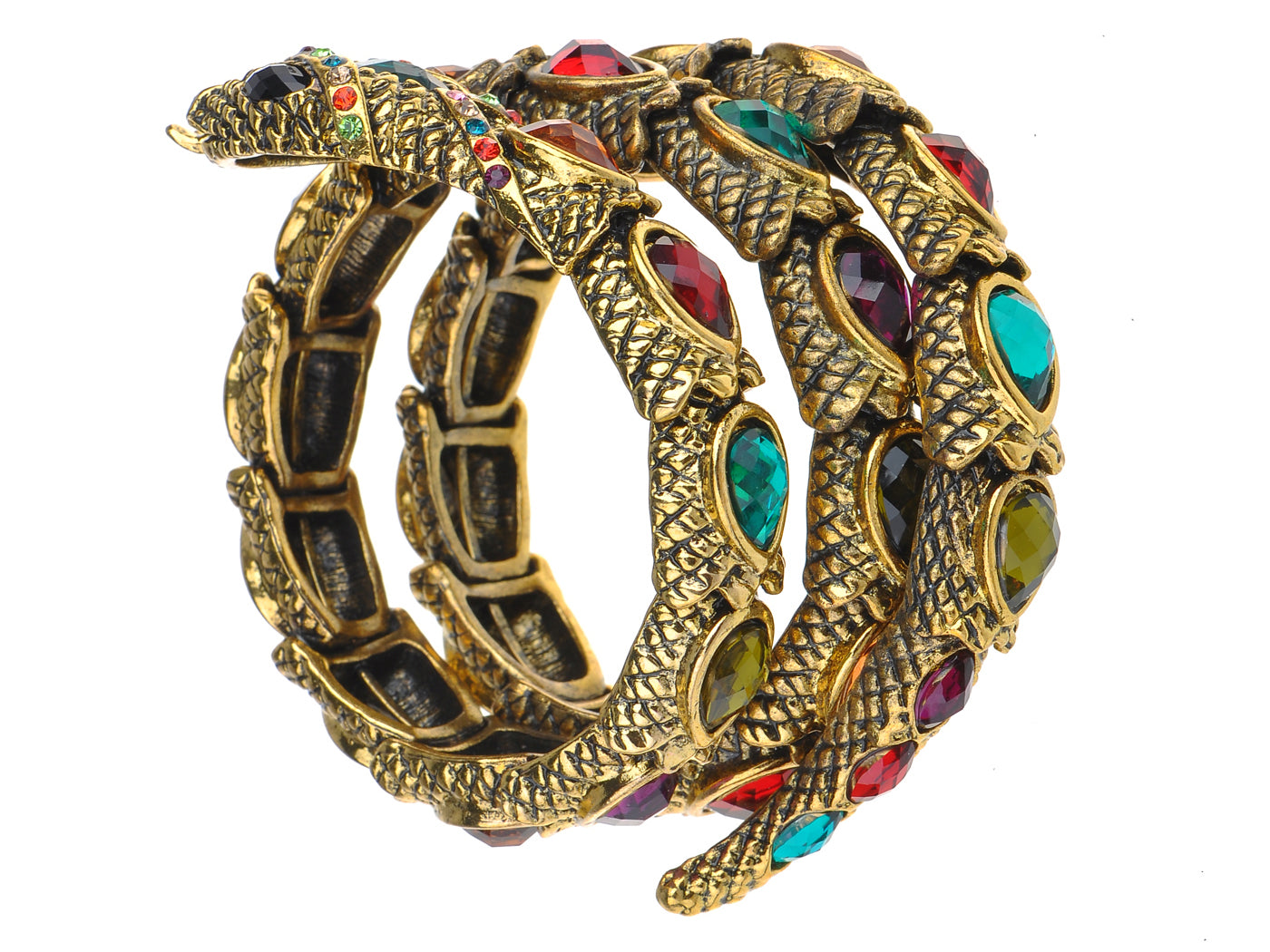 Egyptian Snake Stretchable Cuff Wrap Bracelet