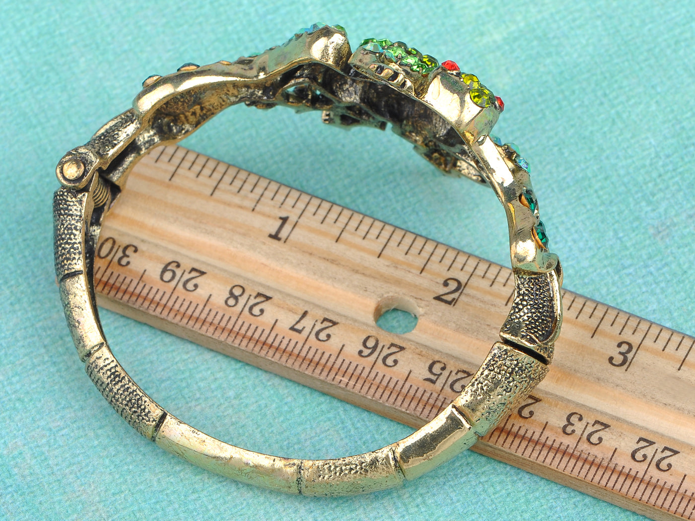 Shimmery Green Pond Frog Toad Bracelet Bangle