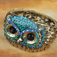 Antique Owl Bird Cuff Bangle Bracelet