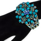 Fun Turquoise Bead Flower Design Bracelet Bangle