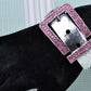 Belt Buckle Design Rose Bracelet Bangle Cuff