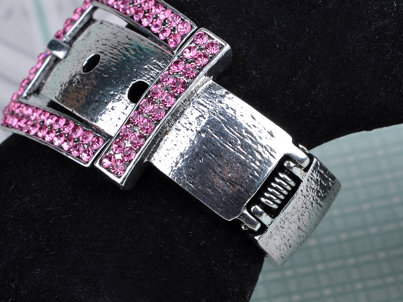 Belt Buckle Design Rose Bracelet Bangle Cuff