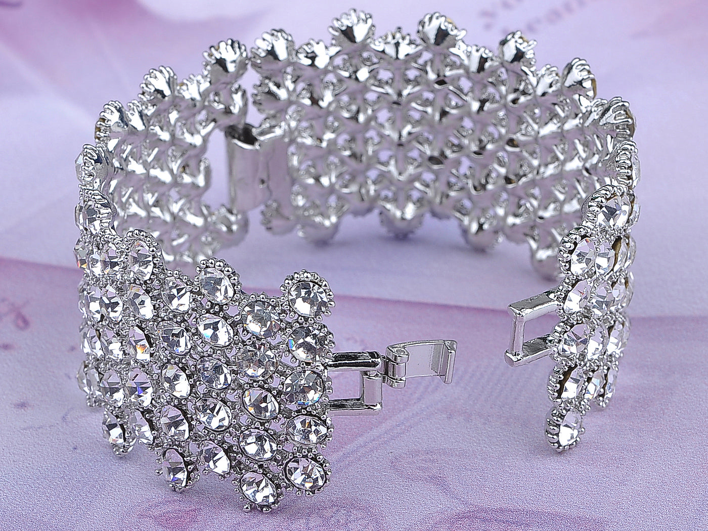 Silver Fancy Design Bracelet Bangle Cuff