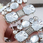 Vintage Mosiac Gem Bead Detailed Gypsy Elastic Bracelet Cuff
