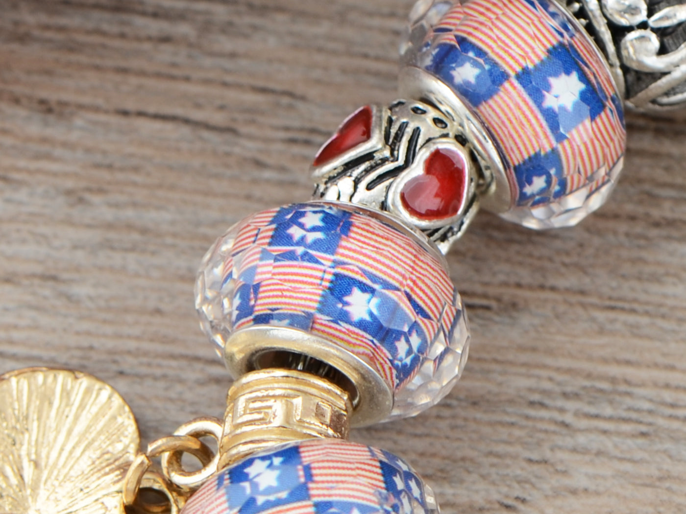 4th Of July American USA Flag Bracelet