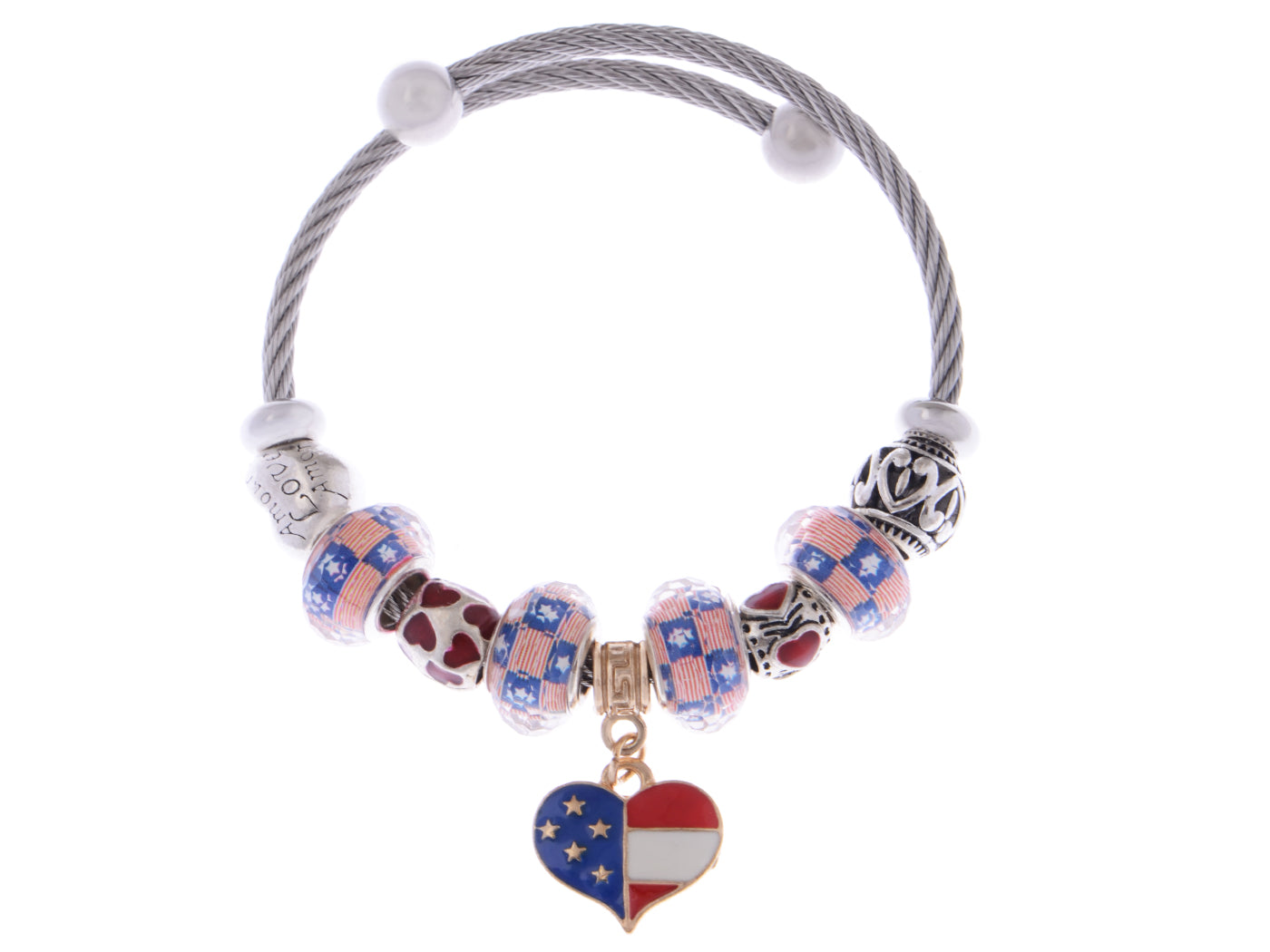 4th Of July American USA Flag Bracelet