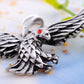 Stainless Steel Flying Eagle Red Eye Necklace Pendant