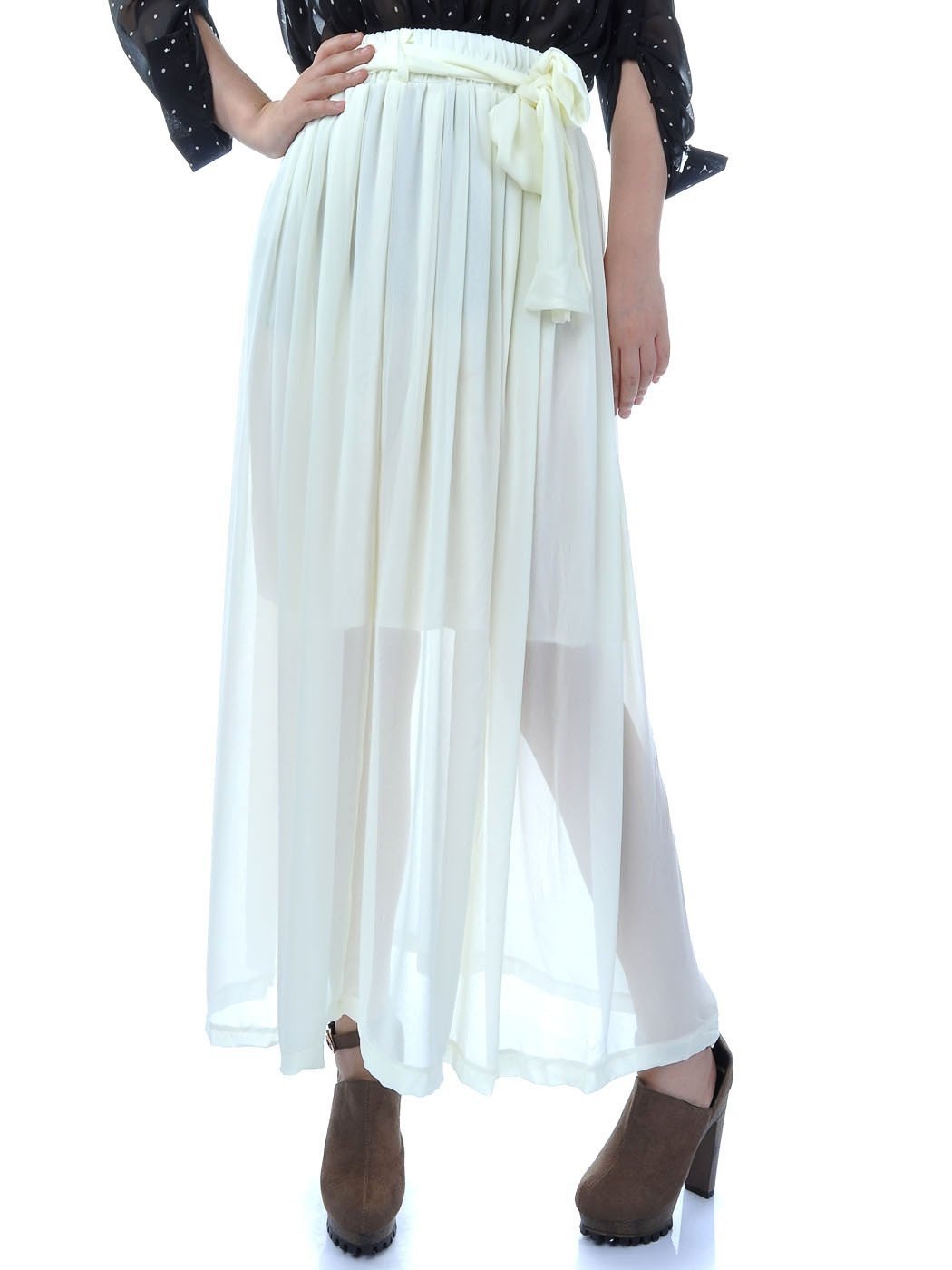Anna-Kaci Long Ankle Length Pleated Peasant Girl Maxi Skirt