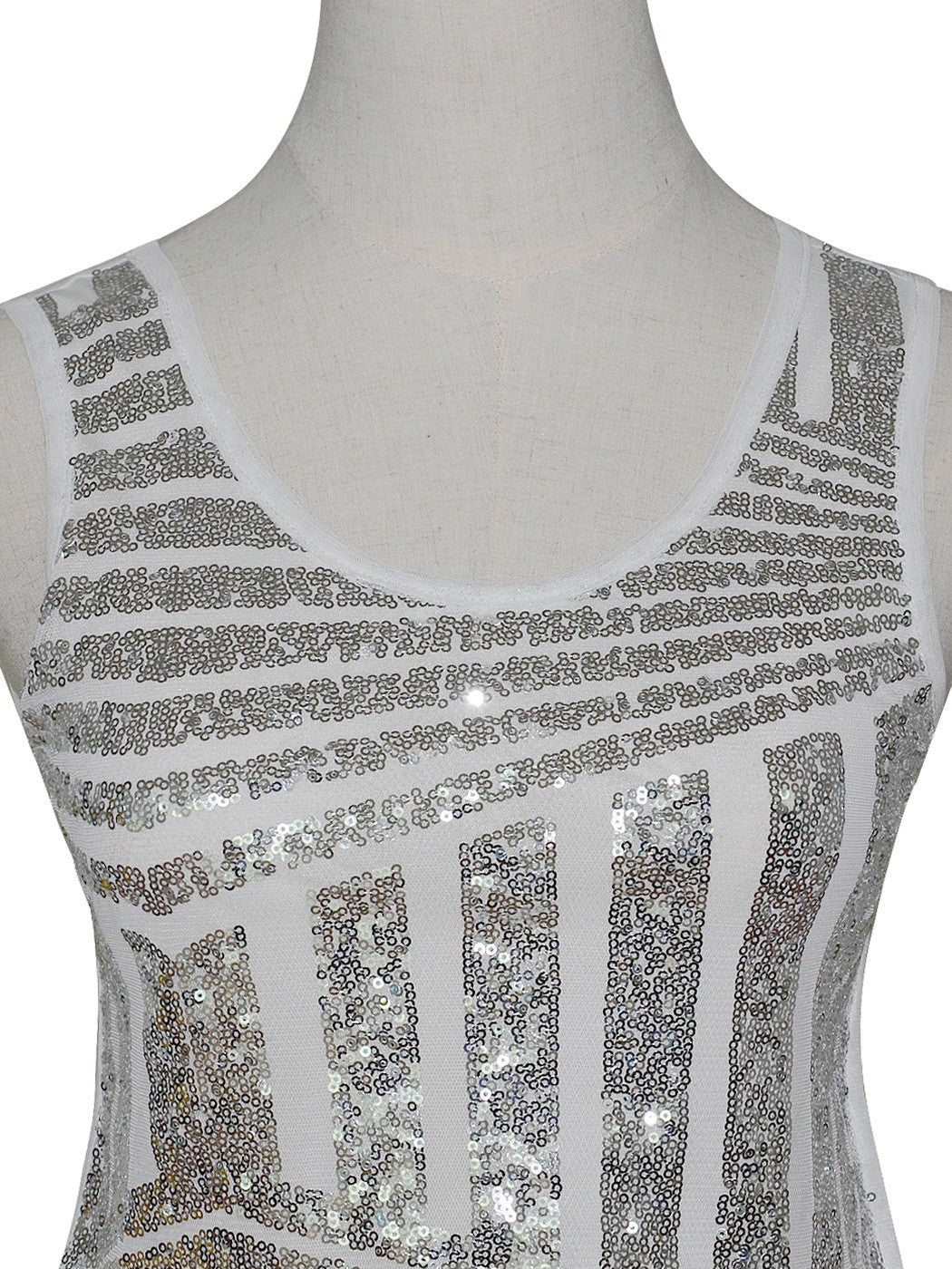 Sparkly Sequin Midriff Sleeveless Shirt