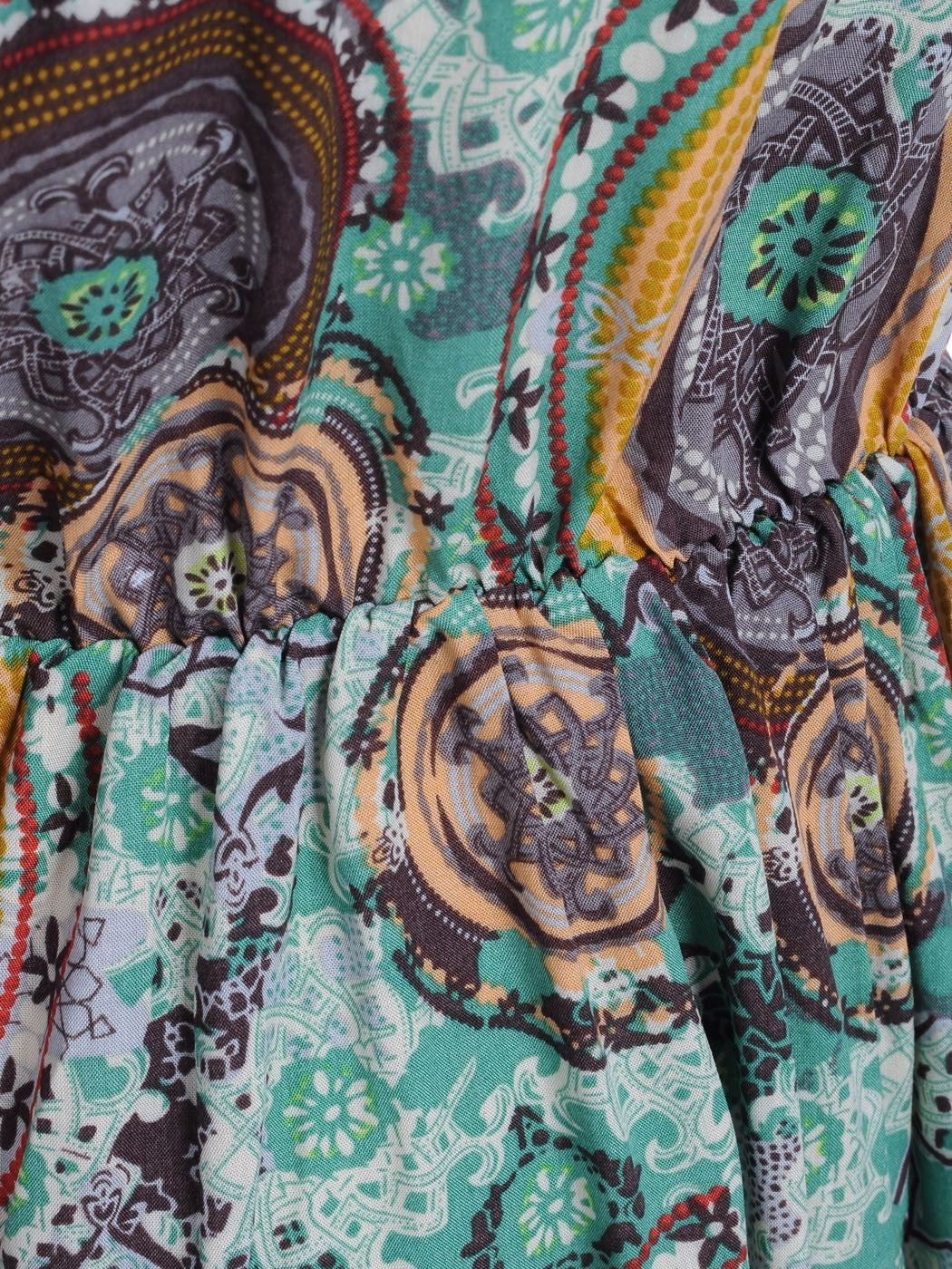 S/M Fit Multicoloured All Over Spiritual New Age Inspired Print Dress