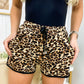 High Waist Cheetah Leopard Casual Lounge Shorts