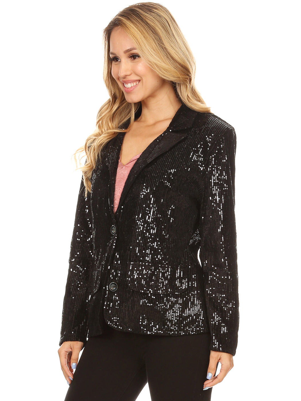 Evening Sparkle Sequin Blazer Jacket