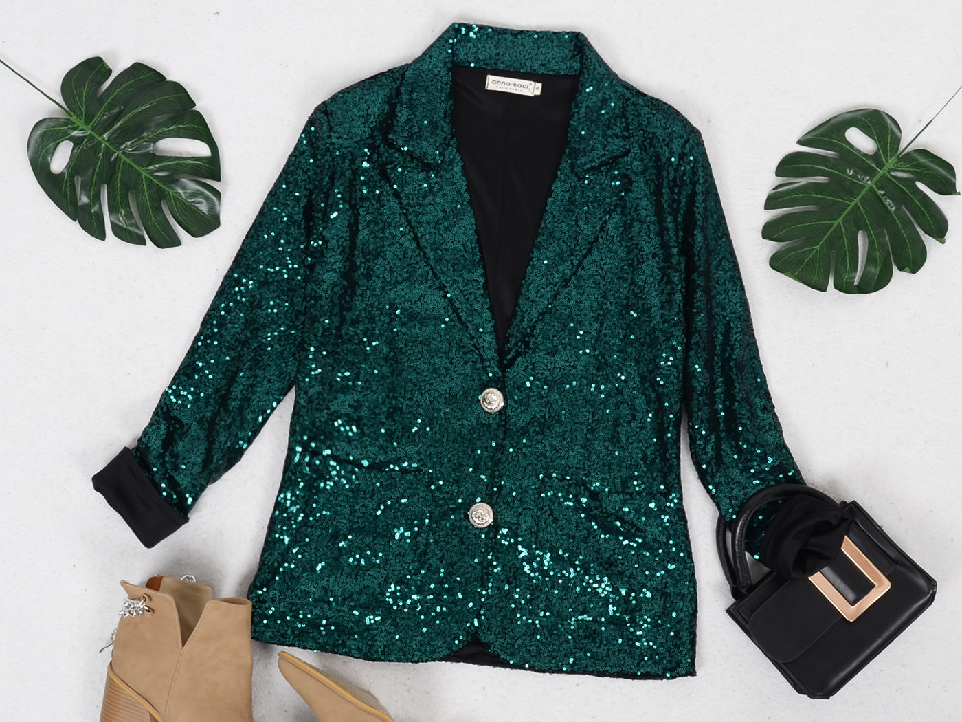 Evening Sparkle Sequin Blazer Jacket