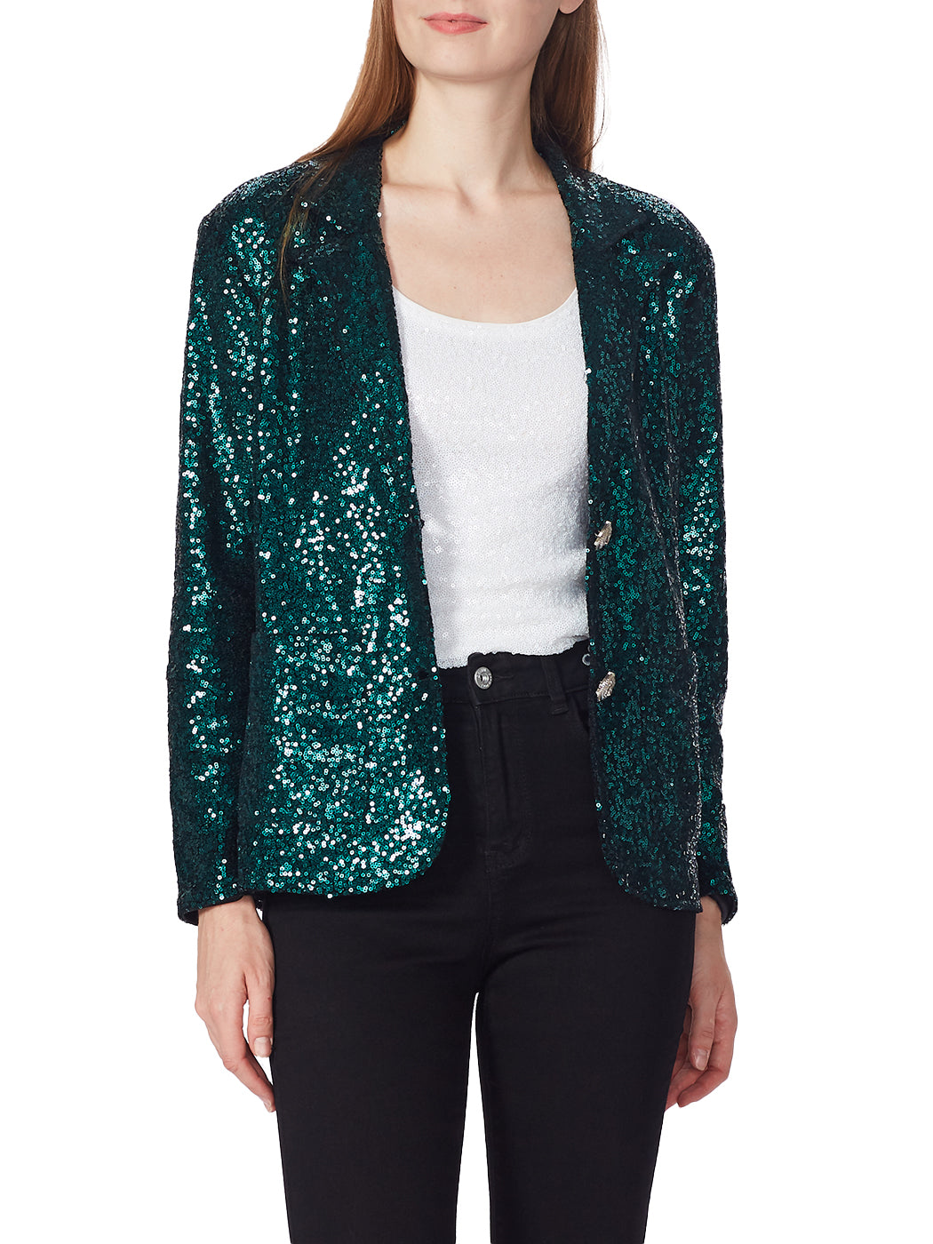 Evening Sparkle Sequin Blazer Jacket