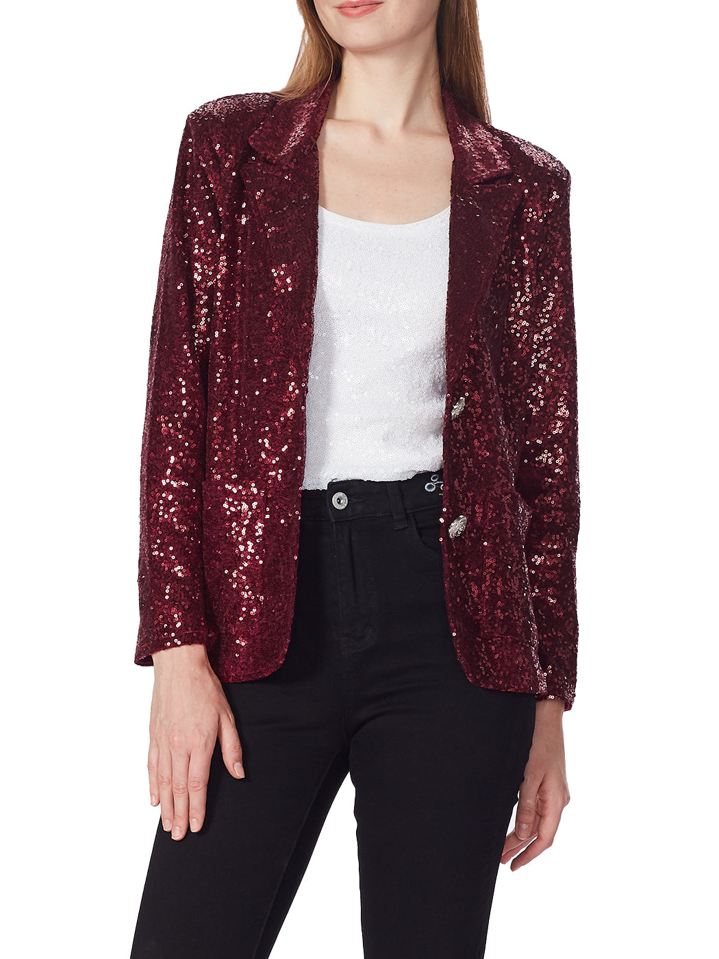 Evening Sparkle Sequin Blazer Jacket