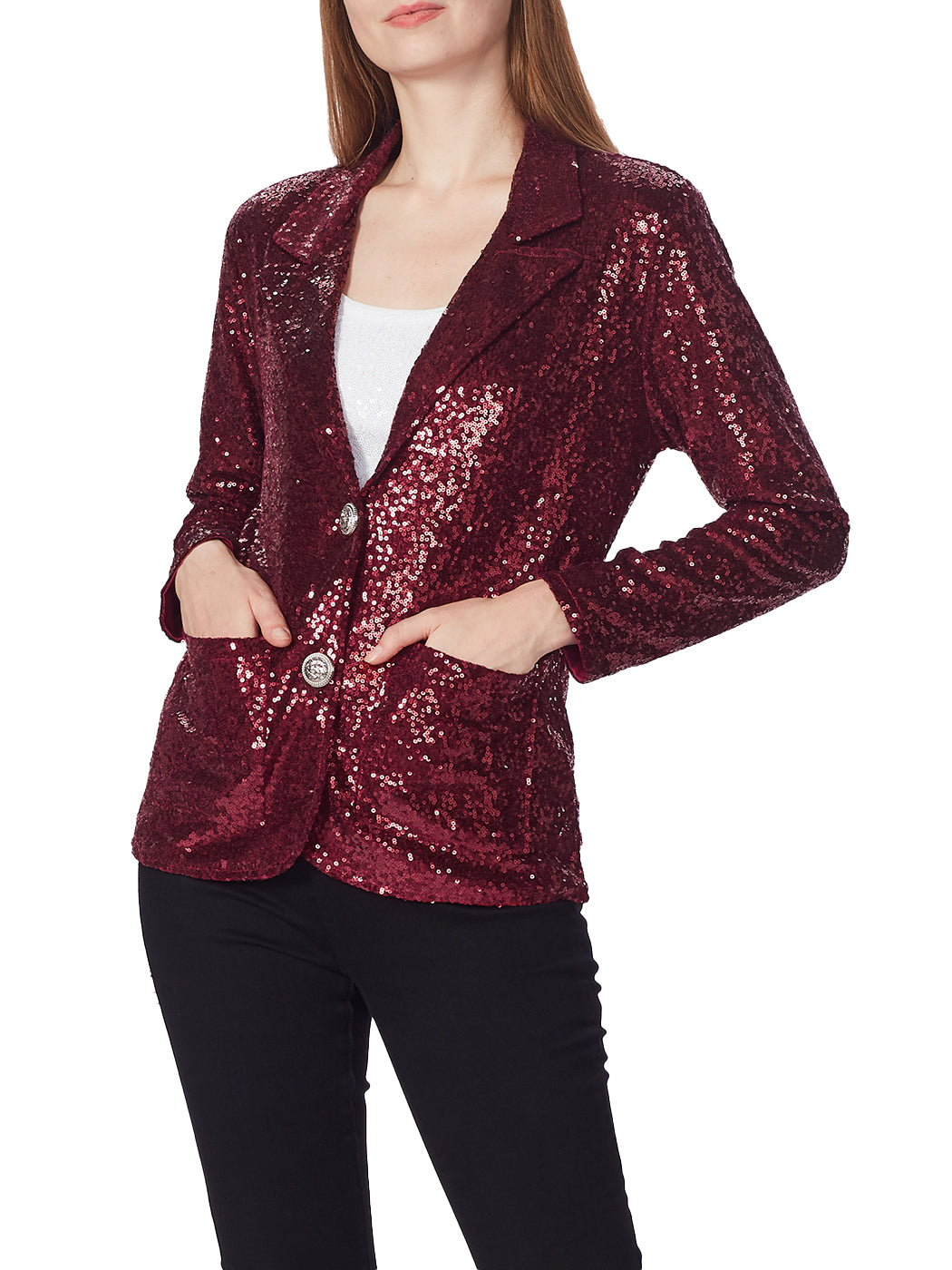 Evening Sparkle Sequin Blazer Jacket