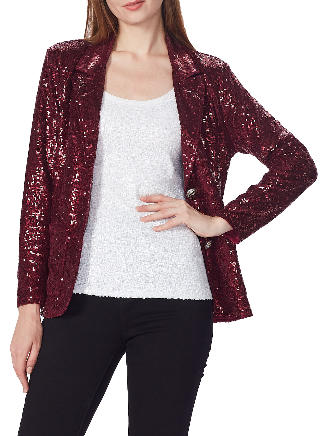 Evening Sparkle Sequin Blazer Jacket