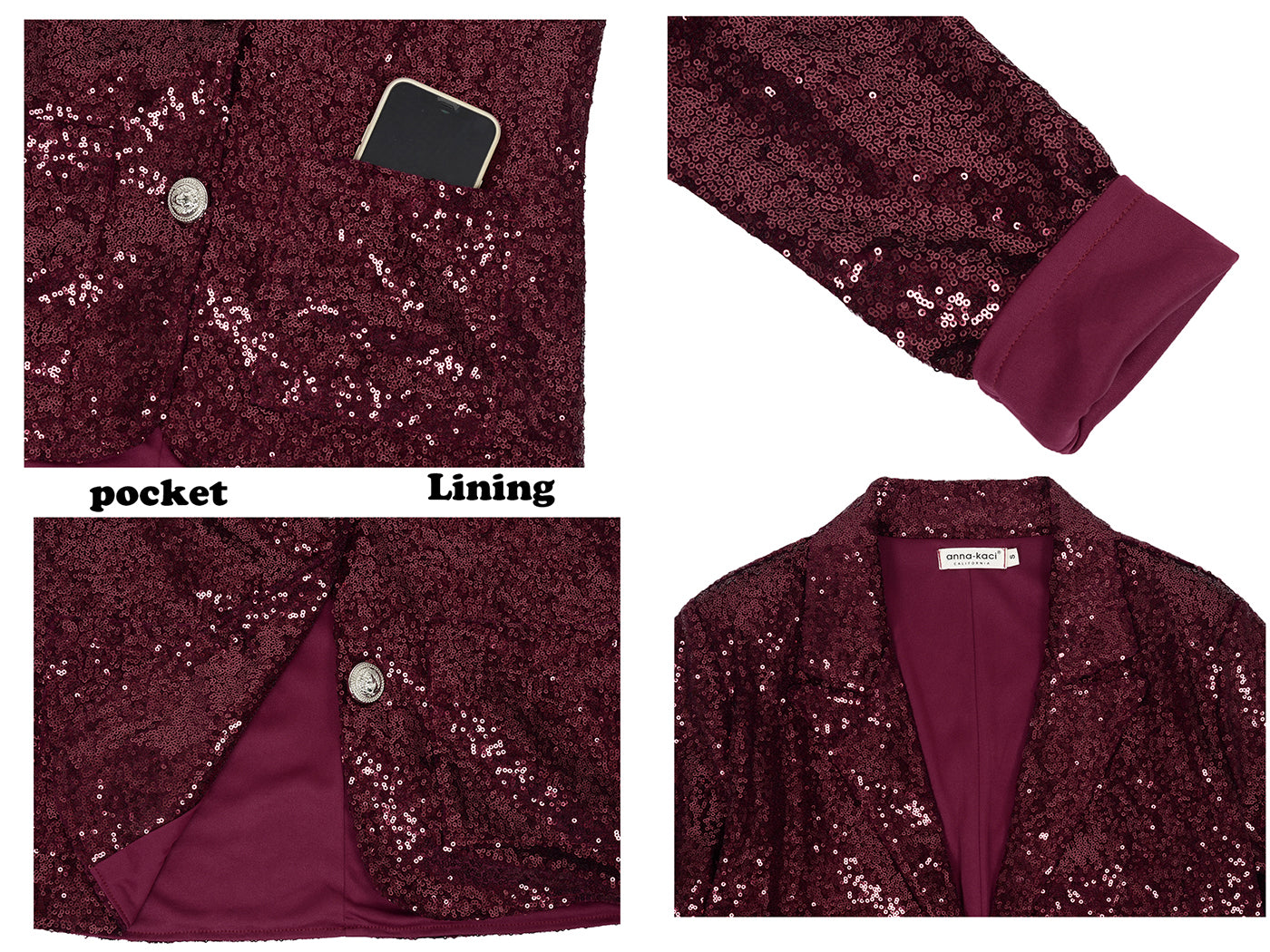 Evening Sparkle Sequin Blazer Jacket