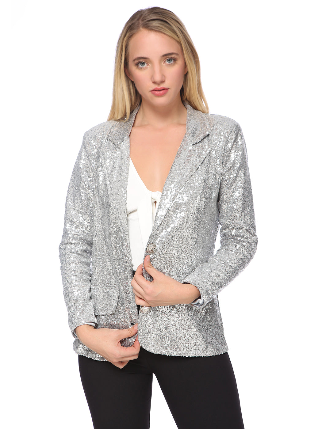 Evening Sparkle Sequin Blazer Jacket