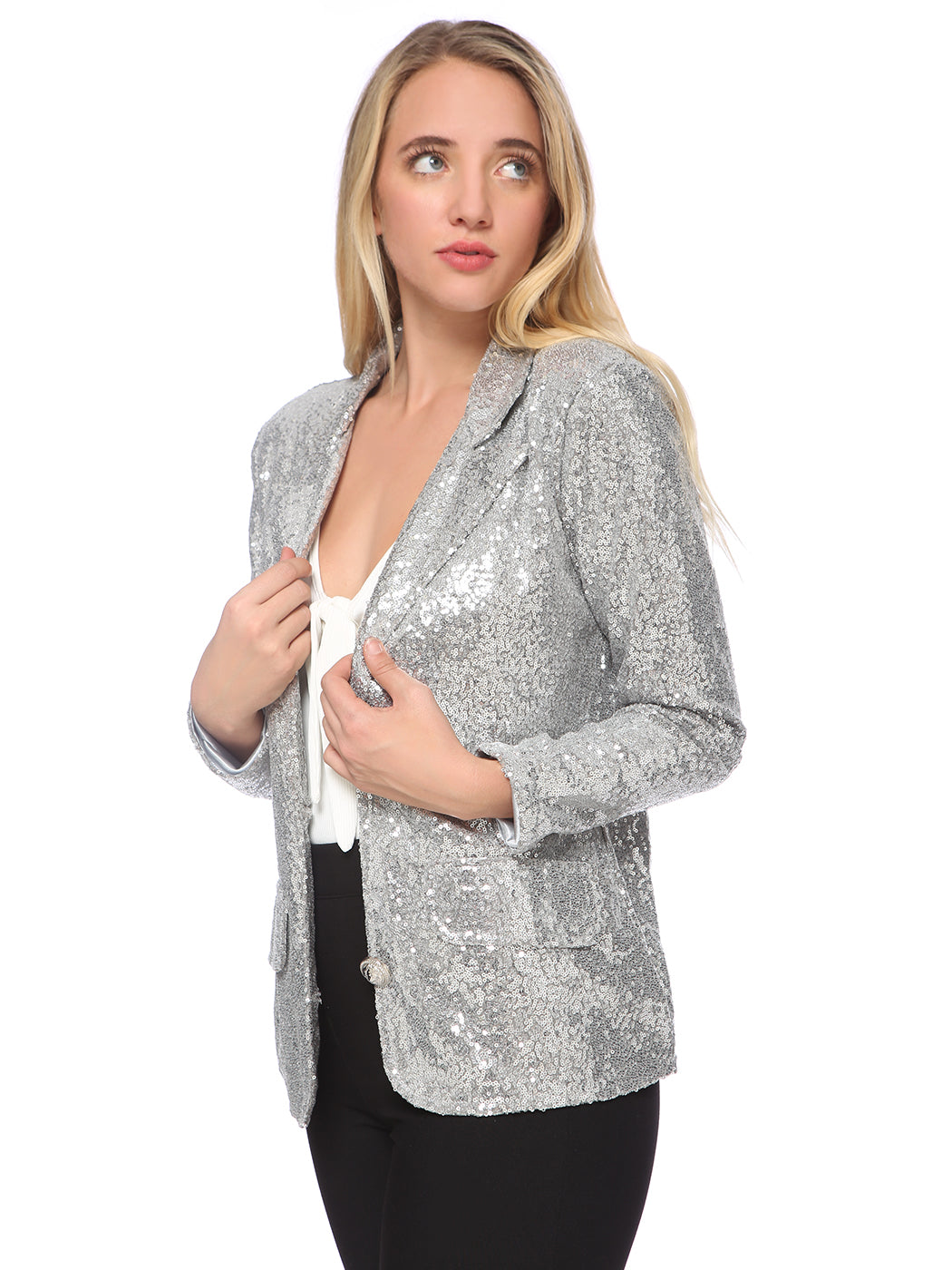 Evening Sparkle Sequin Blazer Jacket