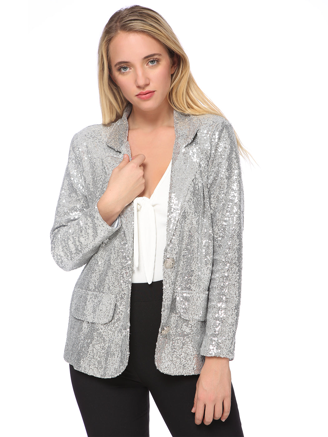 Evening Sparkle Sequin Blazer Jacket