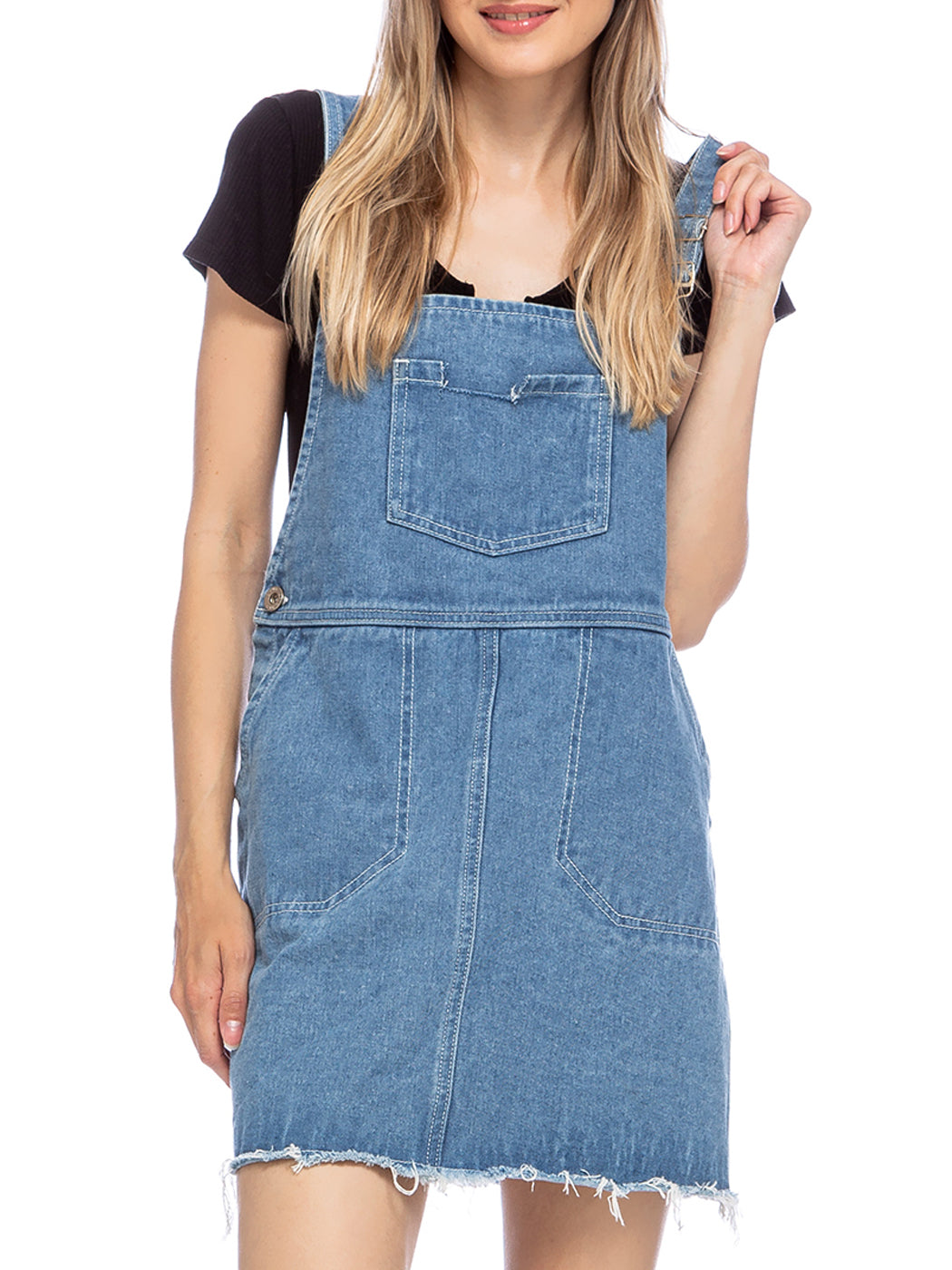 cotton bib overall dress Dress: Cotton Bib Overall Dress