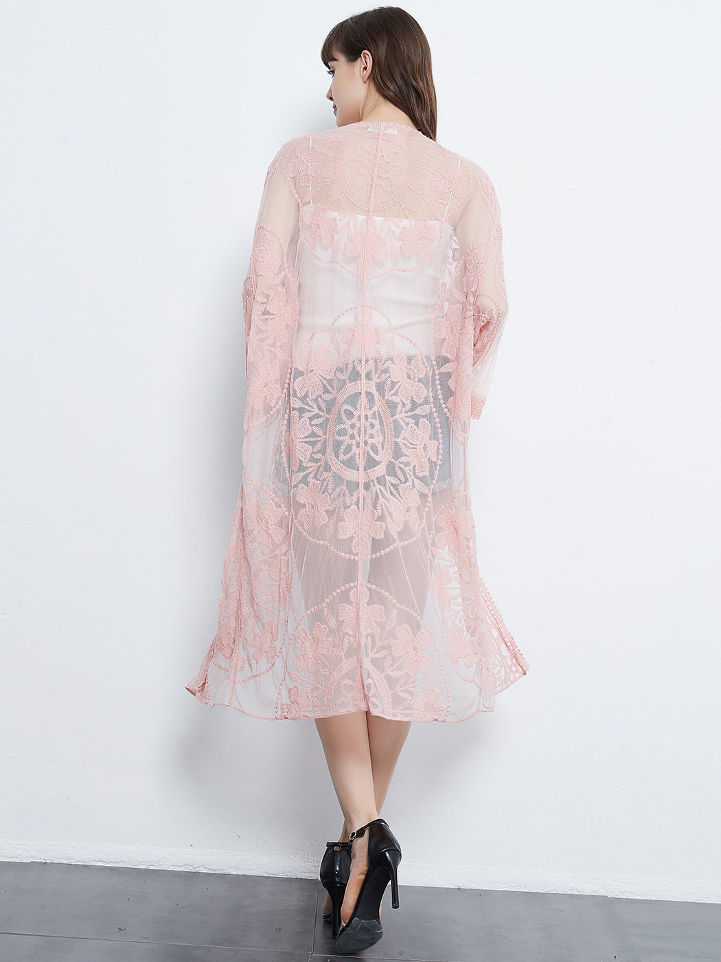 Anna-Kaci Embroidered Floral Butterfly Kimono Cardigan