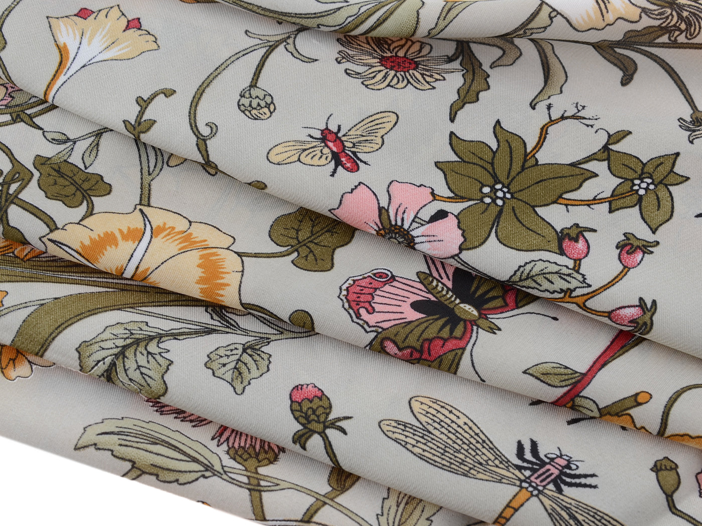 Silk Satin Floral Print Head Scarf