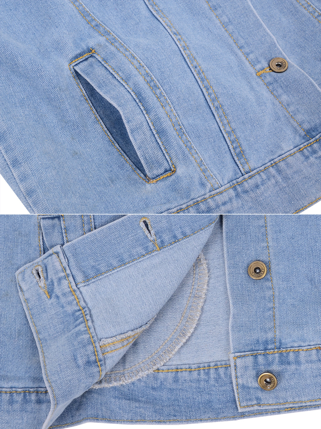 Anna-Kaci Women's Button Up Distressed Jeans Punk Denim Vest Sleeveless Jean Jackets With Rivets