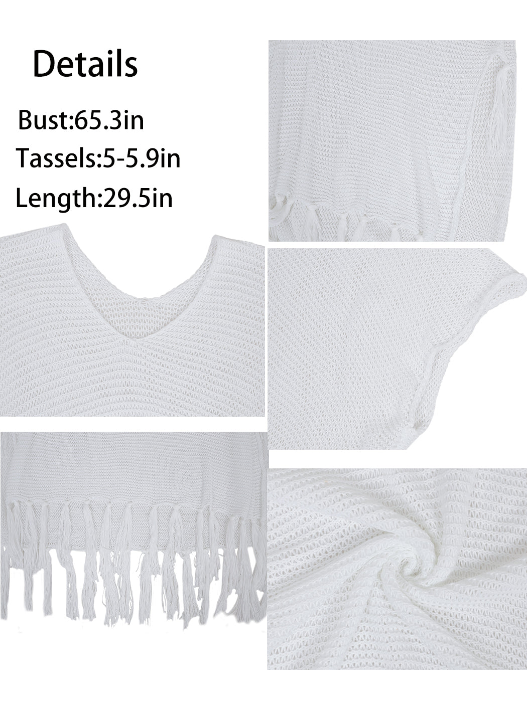 Anna-Kaci V Neck Swimsuit Cover Ups Loose Beach Holiday Bathing Suit Dress