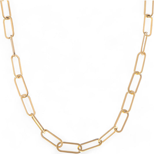 Alilang Women's Modern Paperclip Chain Necklace with Large Links