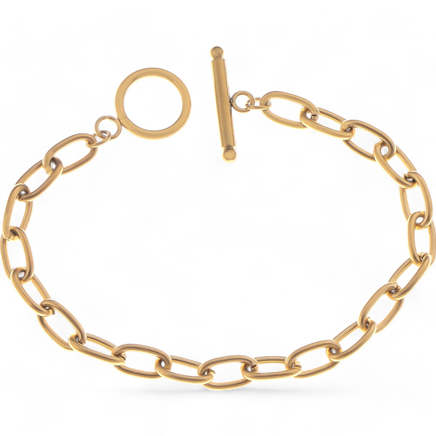 Alilang Women's Paperclip Chain Bracelet with Toggle Clasp