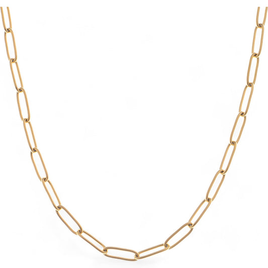 Alilang Women's Paperclip Link Necklace Simple Minimalist Chain Design