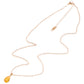 Alilang Gold Teardrop Pendant Necklace with Yellow Gemstone