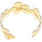 Alilang Textured Gold Cuff Bracelet with Ball Accents