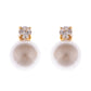 Alilang Gold Tone Textured Stud Earrings with Hoop and Disc Detail