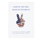 Alilang USA Flag Peace Sign Red White Blue Brooch Pin with Patriotic Gift Message Card & Envelope Jewelry Gifts