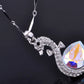 Alilang Element Aurora Borealis Teardrop Stone duck Pendant Necklace