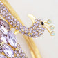 Swarovski Crystal Gold Plated Peacock Bangle Bracelet