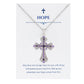 Alilang Purple Lavender Rhinestone Celtic Cross Pendant Necklace with Religious Gift Message Card & Envelope Christian Jewelry Gifts